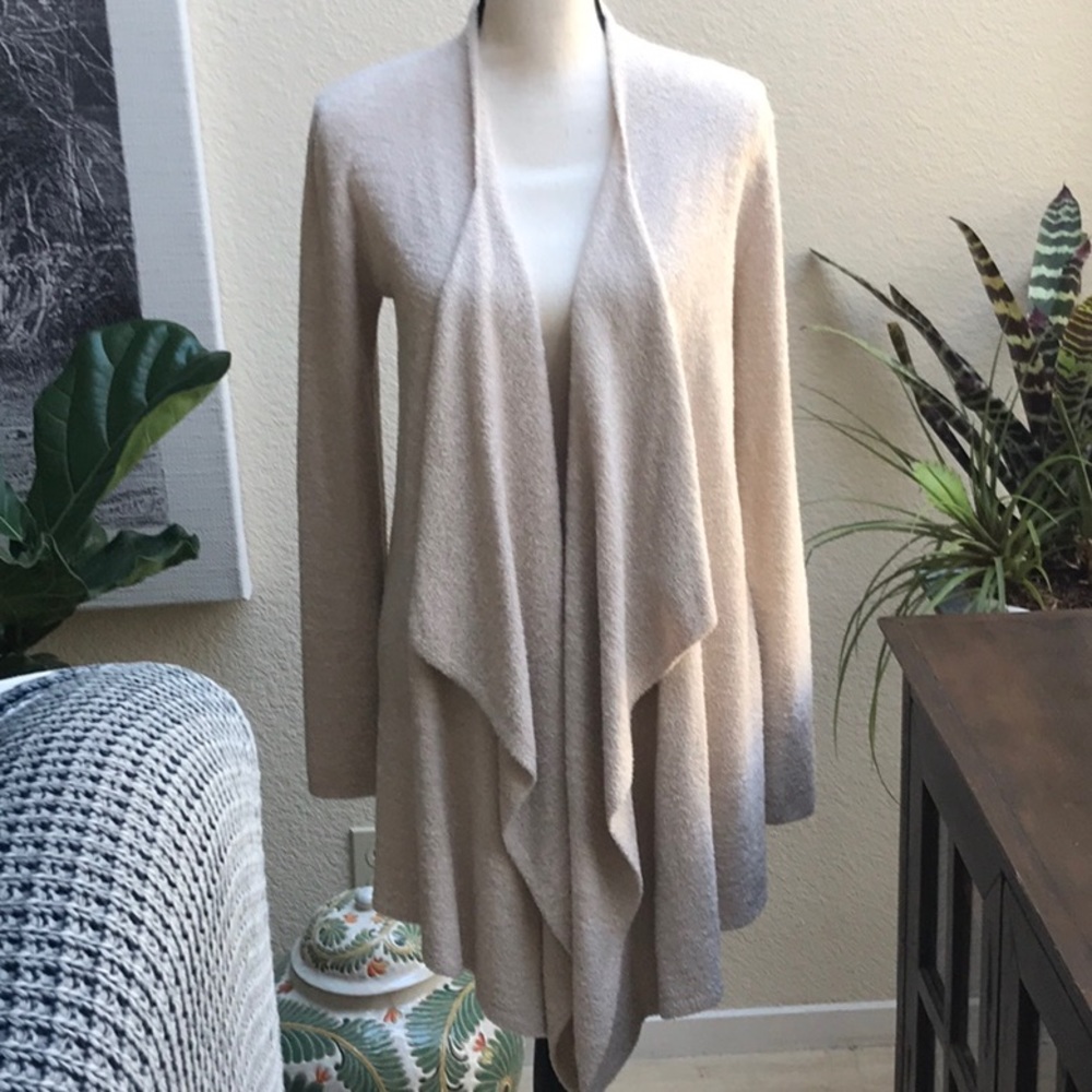 Barefoot Dreams Cozychic Lite Calypso Wrap Cardigan Cream Sz. S/M
